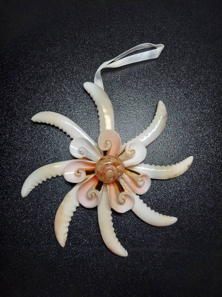 Sea Shell Octoflake Ornament | Seashell Ornament | Seashell Christmas Ornament | Octoflake Ornament | Coastal Ornament | Coastal Christmas