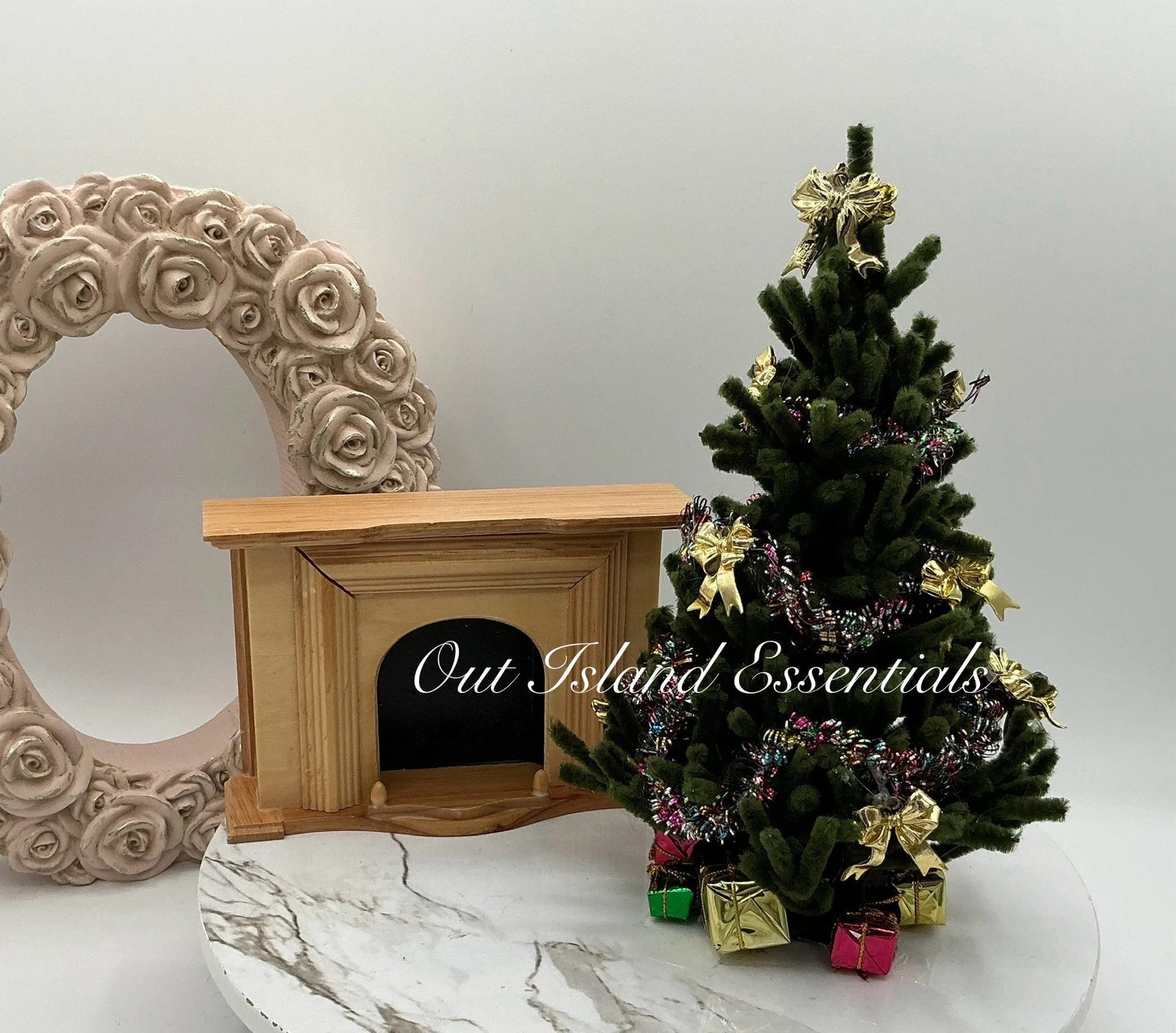 OOAK Handmade Chenille Christmas Trees I Miniature Dollhouse Decorated Christmas Tree