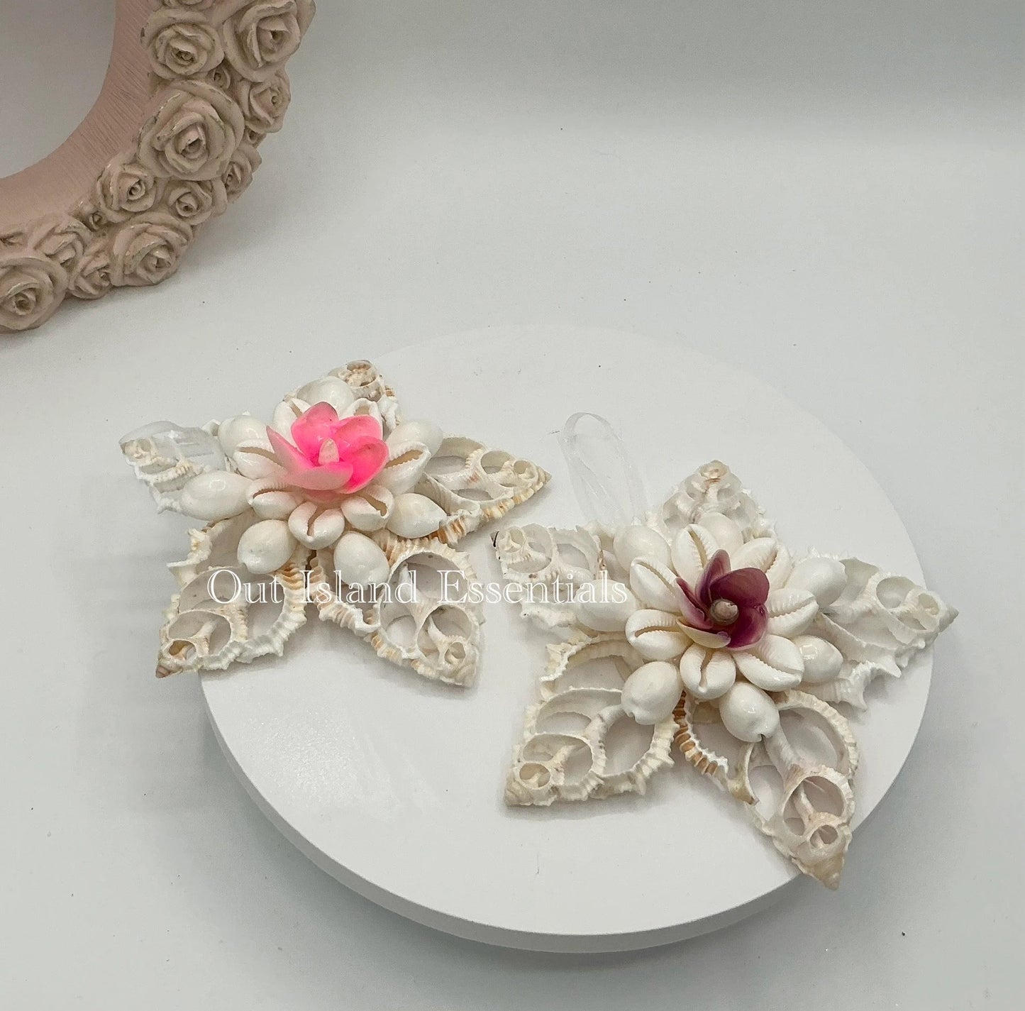 Seashell Snowflake, White Snowflake, Seashell Ornament, Shell Christmas Ornament, Seashell Snowflake Christmas Ornament, Bursa Snowflake