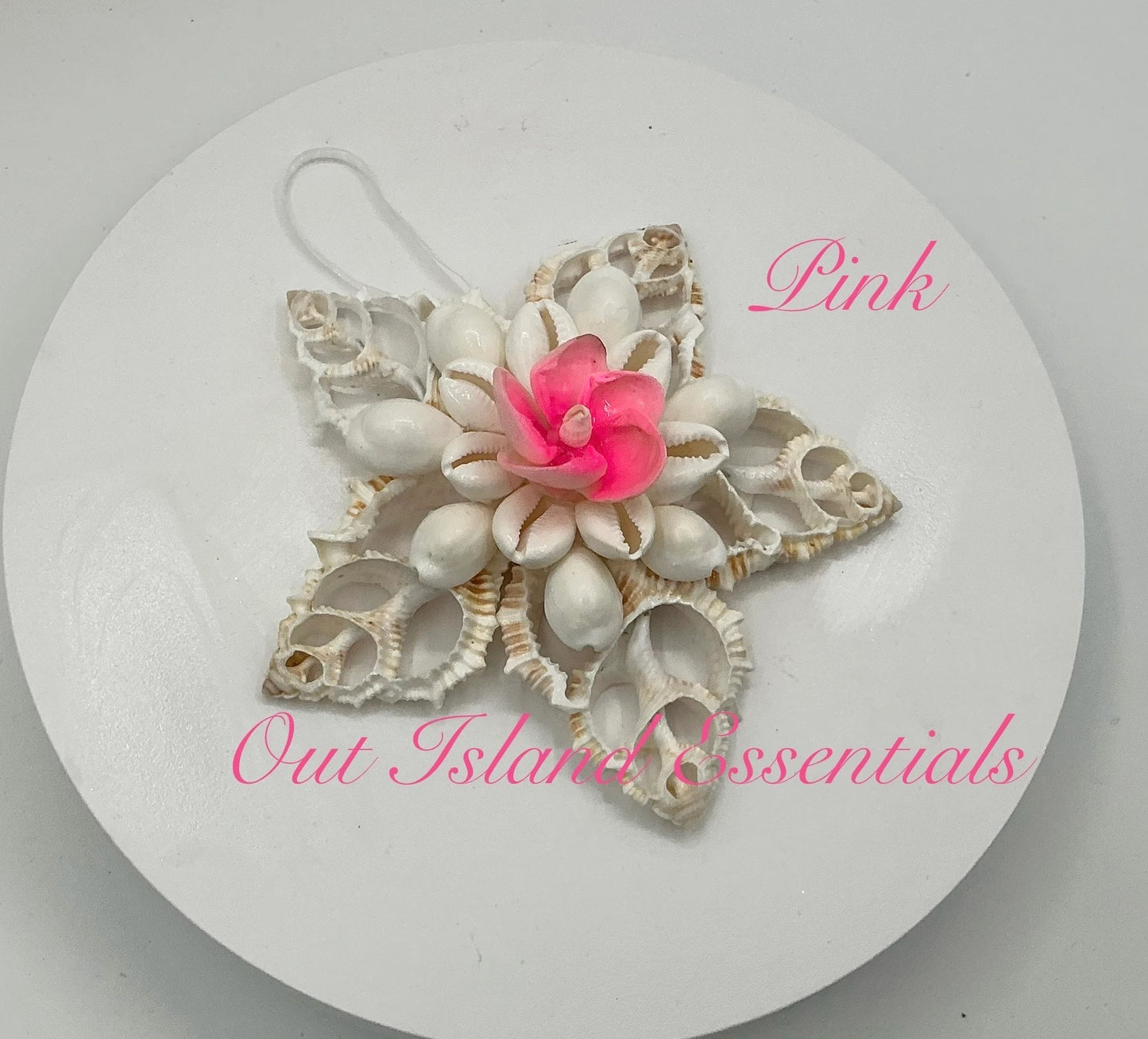 Seashell Snowflake, White Snowflake, Seashell Ornament, Shell Christmas Ornament, Seashell Snowflake Christmas Ornament, Bursa Snowflake
