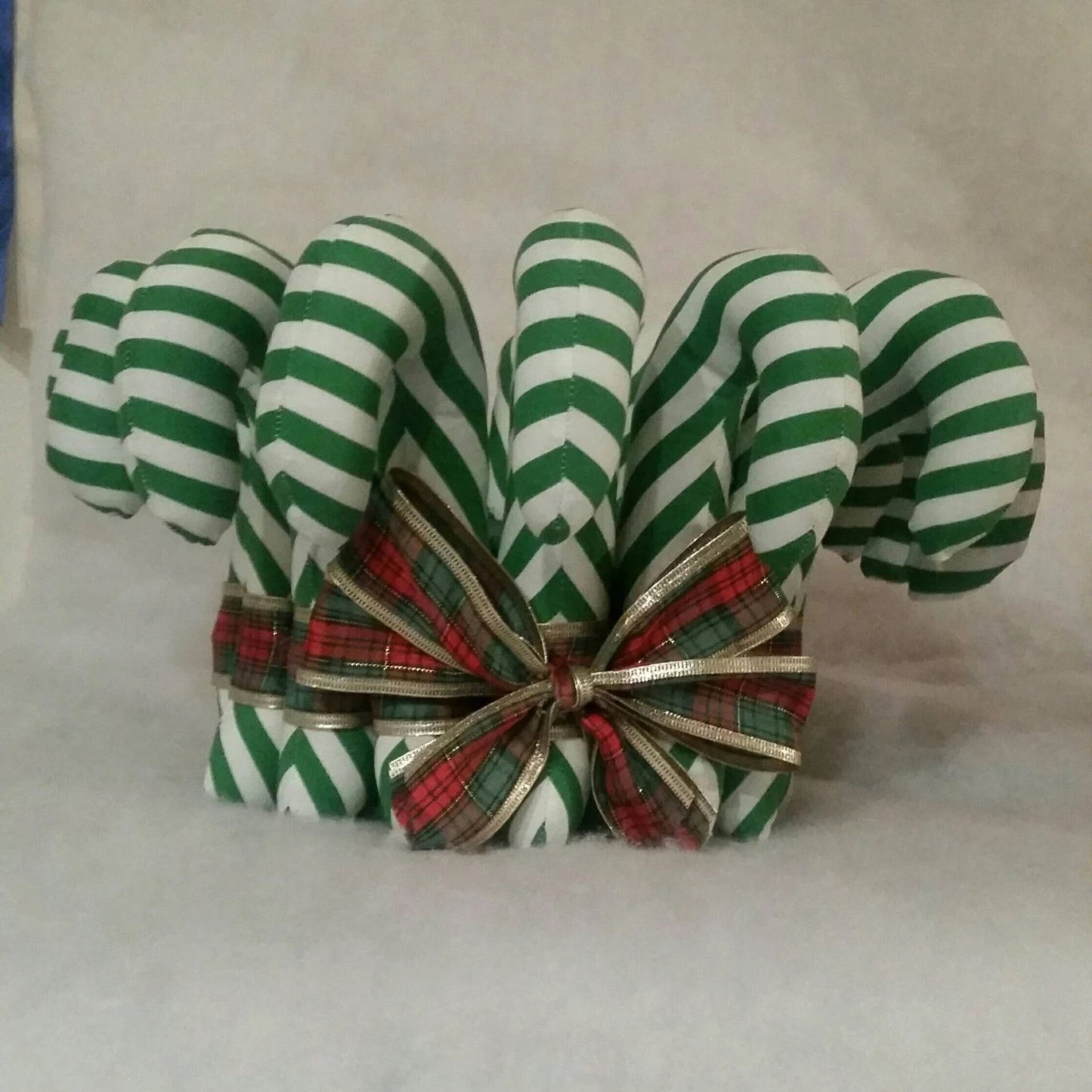 OOAK Candy Cane Christmas Baskets, Fabric Candy Cane Centerpiece Christmas Centerpiece, Unique Christmas Decoration