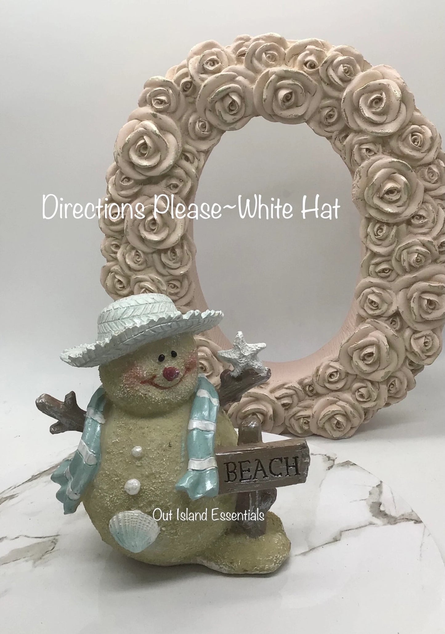 Three Amigos Snowman Christmas Statues I Snowman Decor I Take Me To The Beach Coastal Christmas