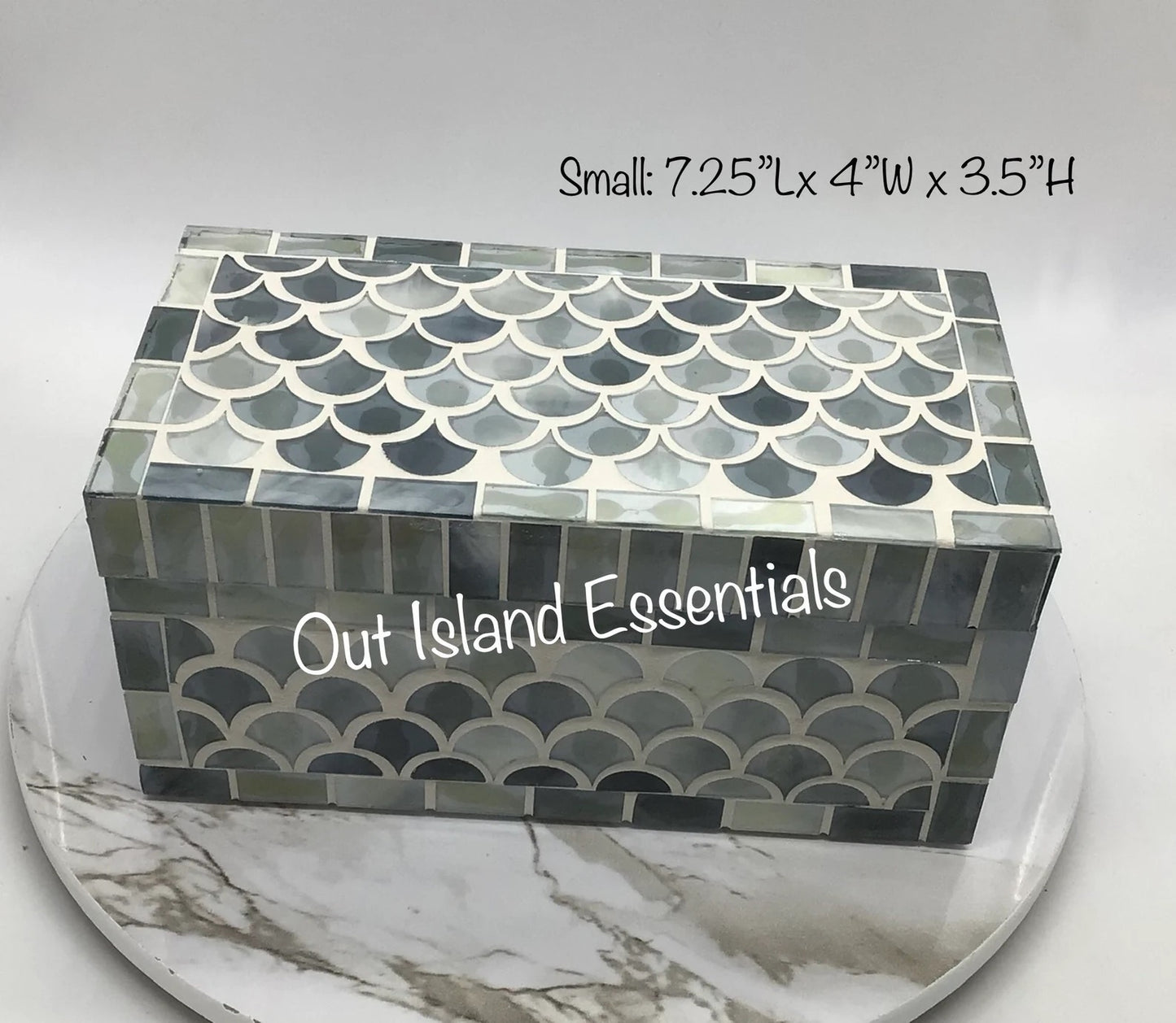 Glass Display Jewelry Box, Prayer Or Blessing Box Oyster Shell Box