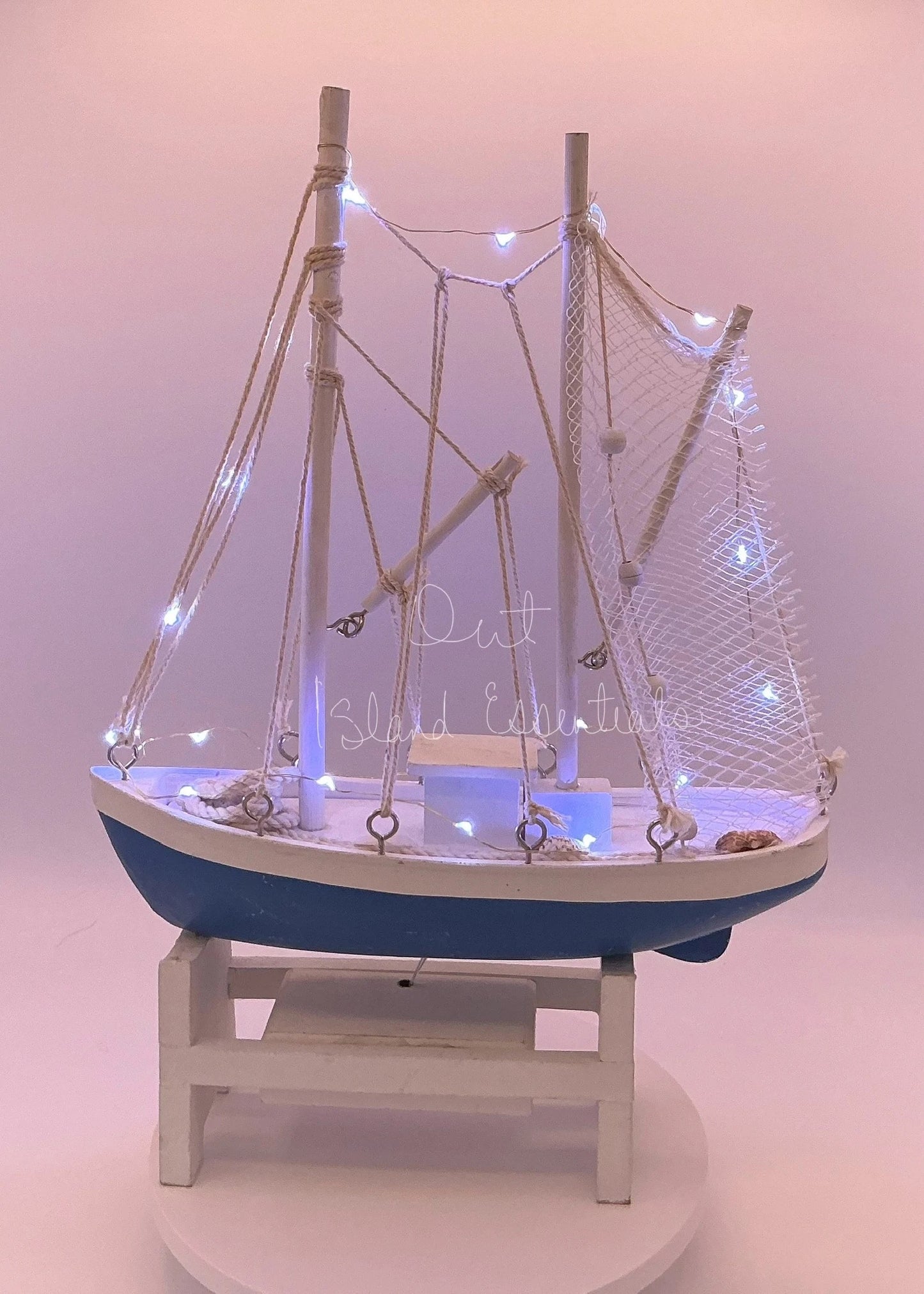 Sailboat Replica Stunning Lighted Boat Replica Coastal Shelf Display Sail Boat