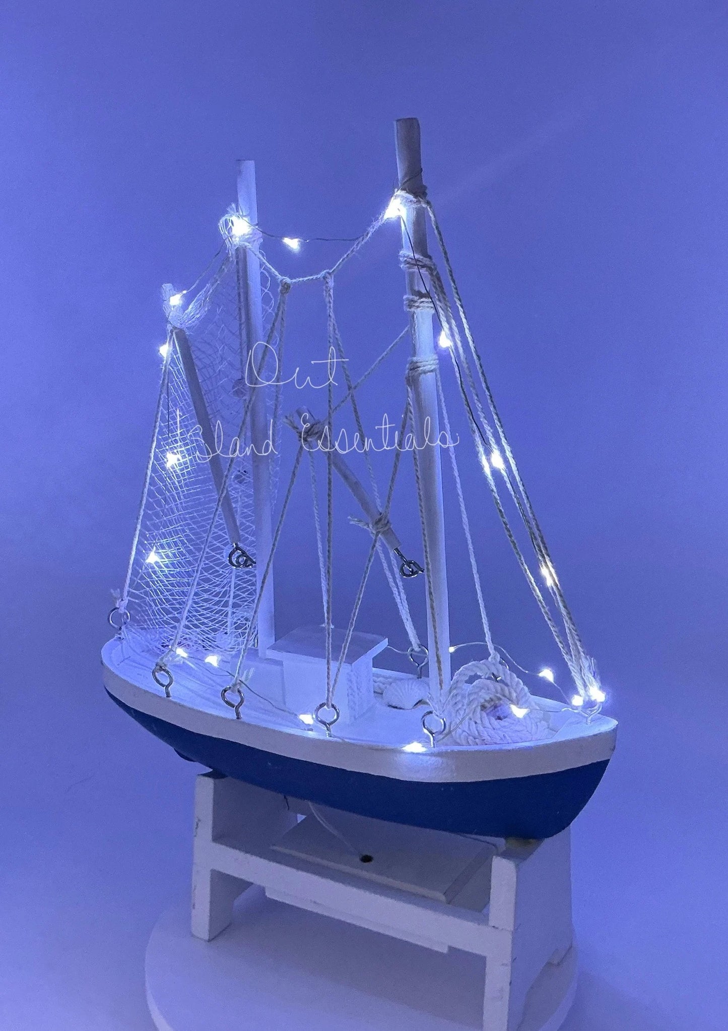 Sailboat Replica Stunning Lighted Boat Replica Coastal Shelf Display Sail Boat