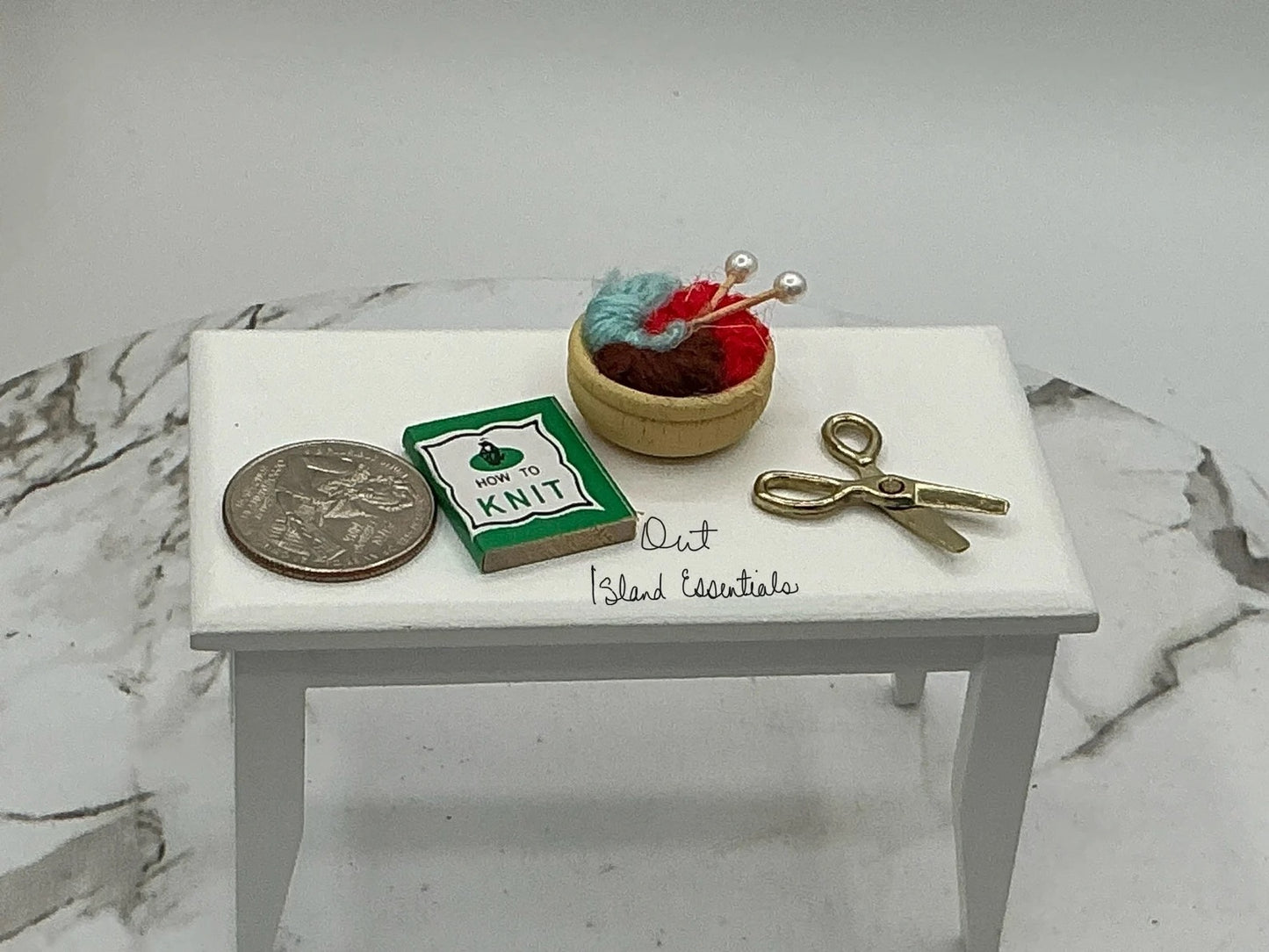 Miniature Dollhouse Knitting Kit Dollhouse Knitting Supplies 1:12 Scale