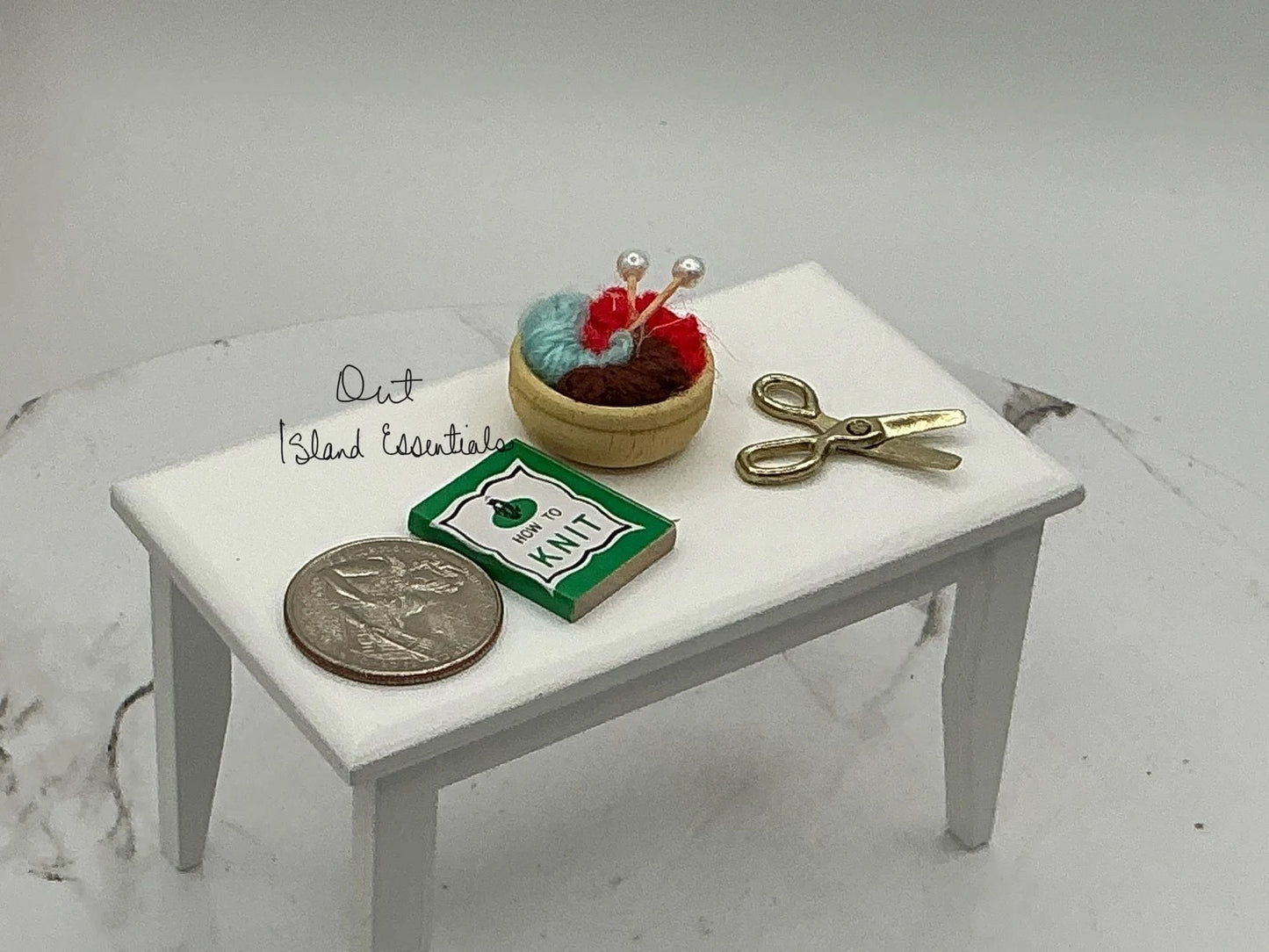 Miniature Dollhouse Knitting Kit Dollhouse Knitting Supplies 1:12 Scale