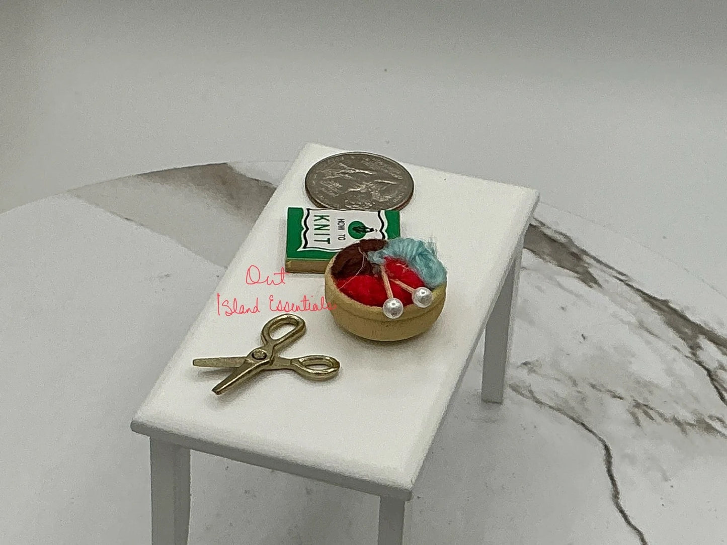 Miniature Dollhouse Knitting Kit Dollhouse Knitting Supplies 1:12 Scale