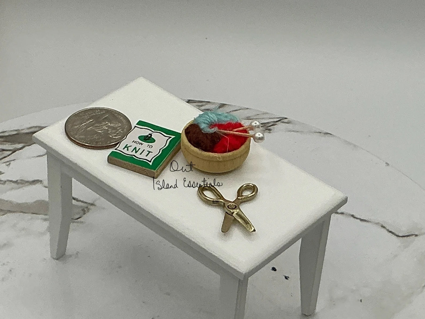 Miniature Dollhouse Knitting Kit Dollhouse Knitting Supplies 1:12 Scale