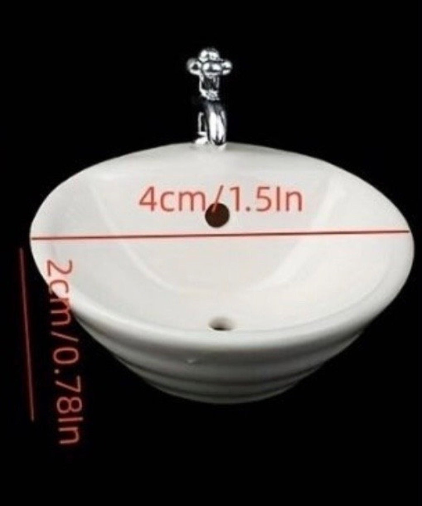 Miniature On Counter Bathroom Sink Miniature Porcelain Dollhouse Sink 1:12 Scale Countertop Sink