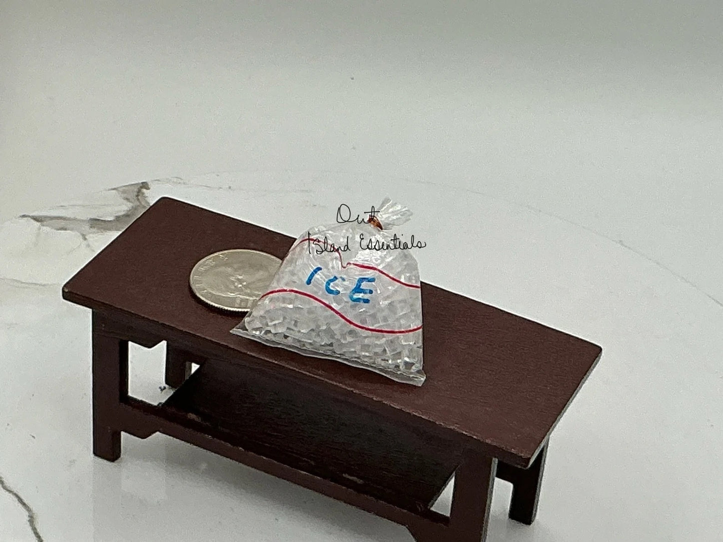 Miniature Bag Of Ice I Dollhouse Miniature Ice I Miniature Accessory I 1 12 Scale