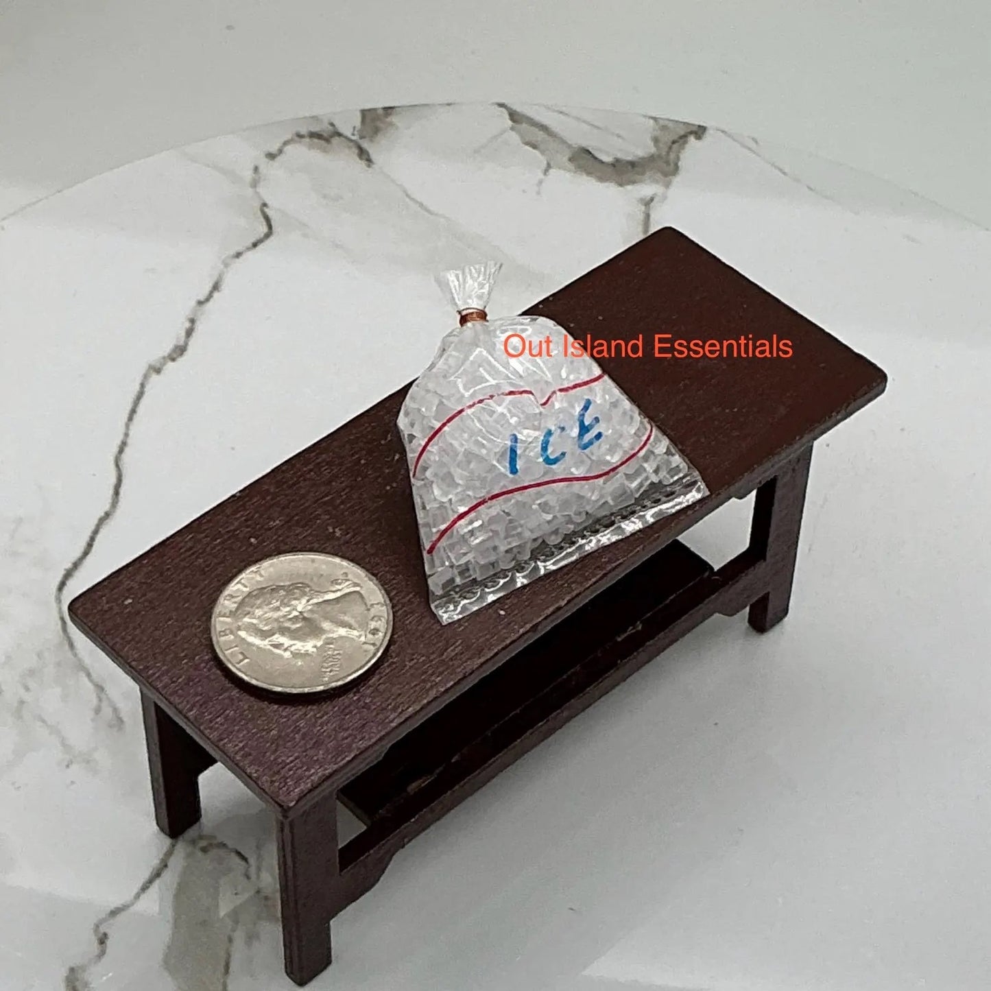 Miniature Bag Of Ice I Dollhouse Miniature Ice I Miniature Accessory I 1 12 Scale
