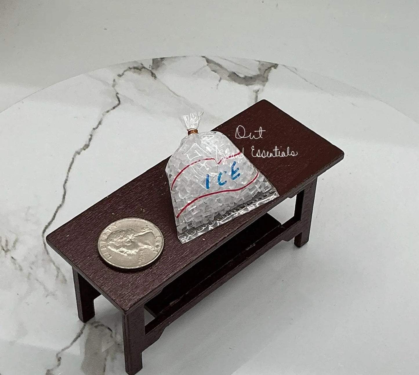 Miniature Bag Of Ice I Dollhouse Miniature Ice I Miniature Accessory I 1 12 Scale