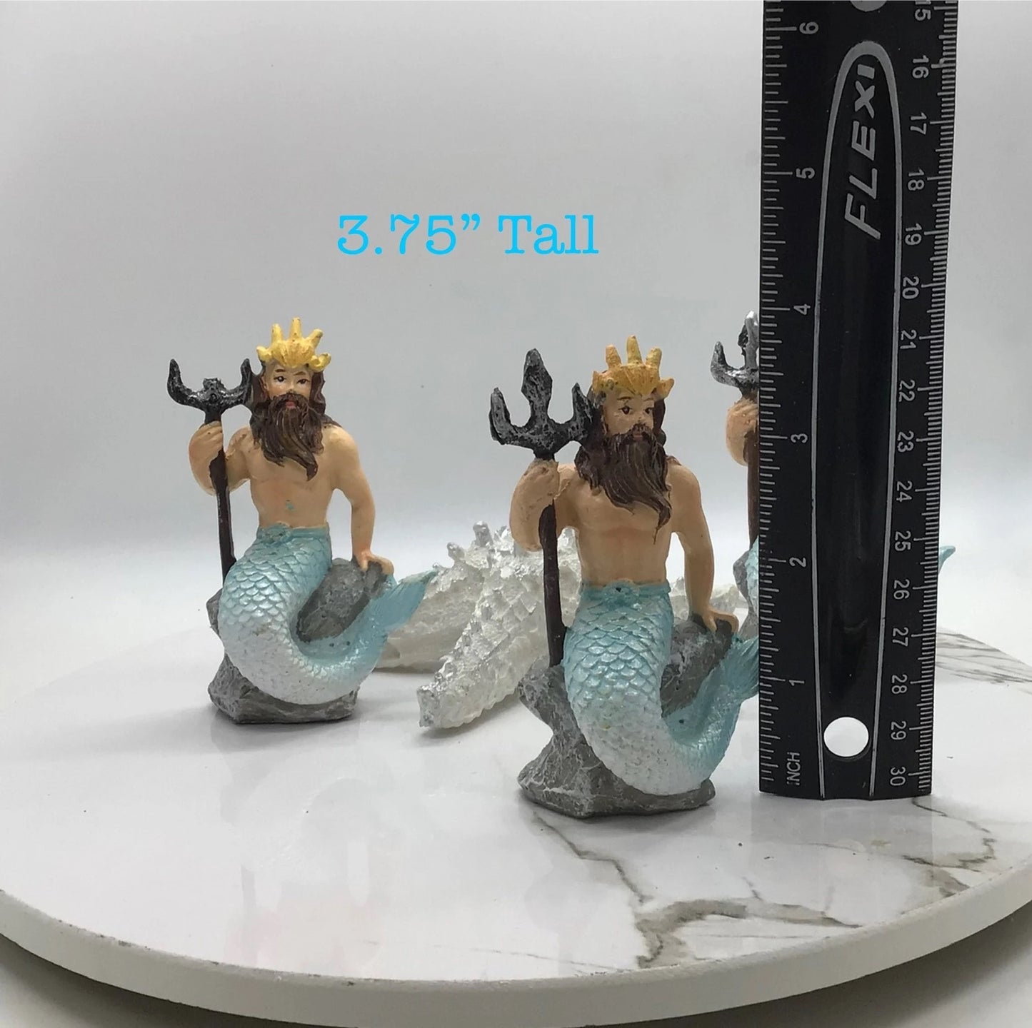 The Littlest Mermaid Or King Triton Statues, Mini Mermaid Or King Triton