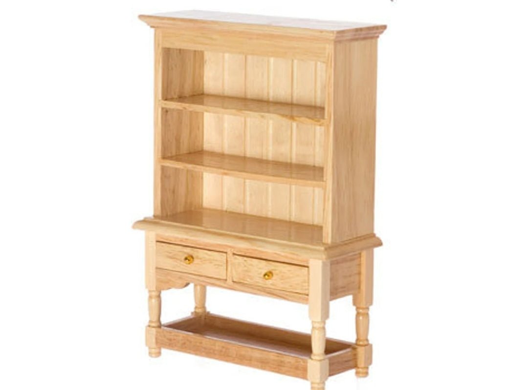 Miniature Oak Hutch I Dollhouse Miniature Hutch I Miniature 1:12 Scale Furniture