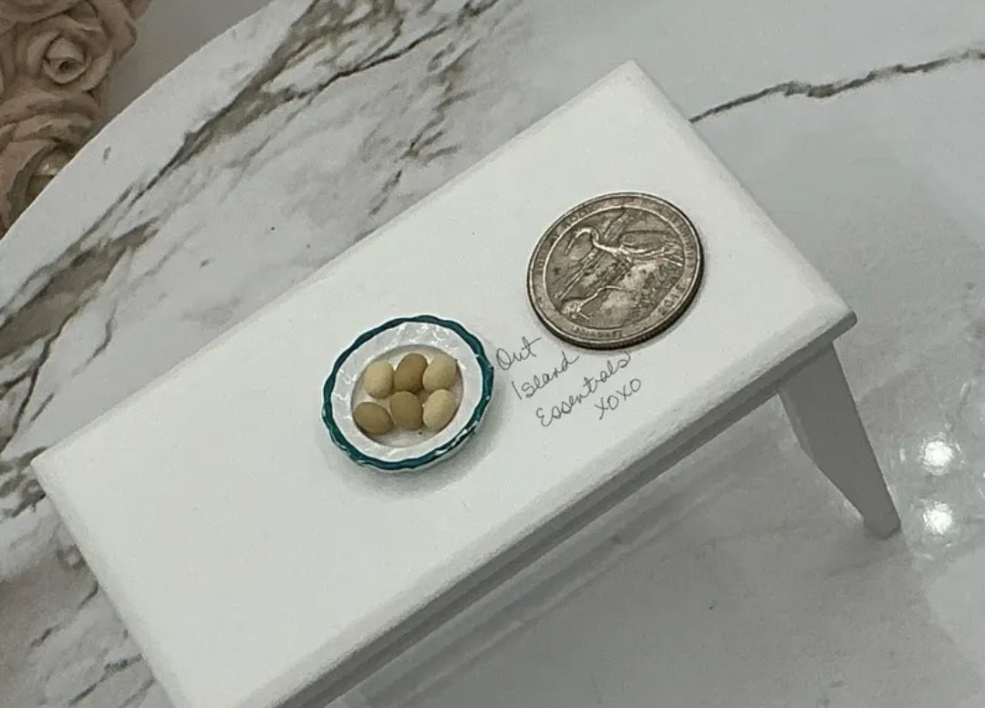 Miniature 6 Pc Loose Eggs I Miniature Dollhouse Cooking I 1:12 Scale Dollhouse Breakfast Foods
