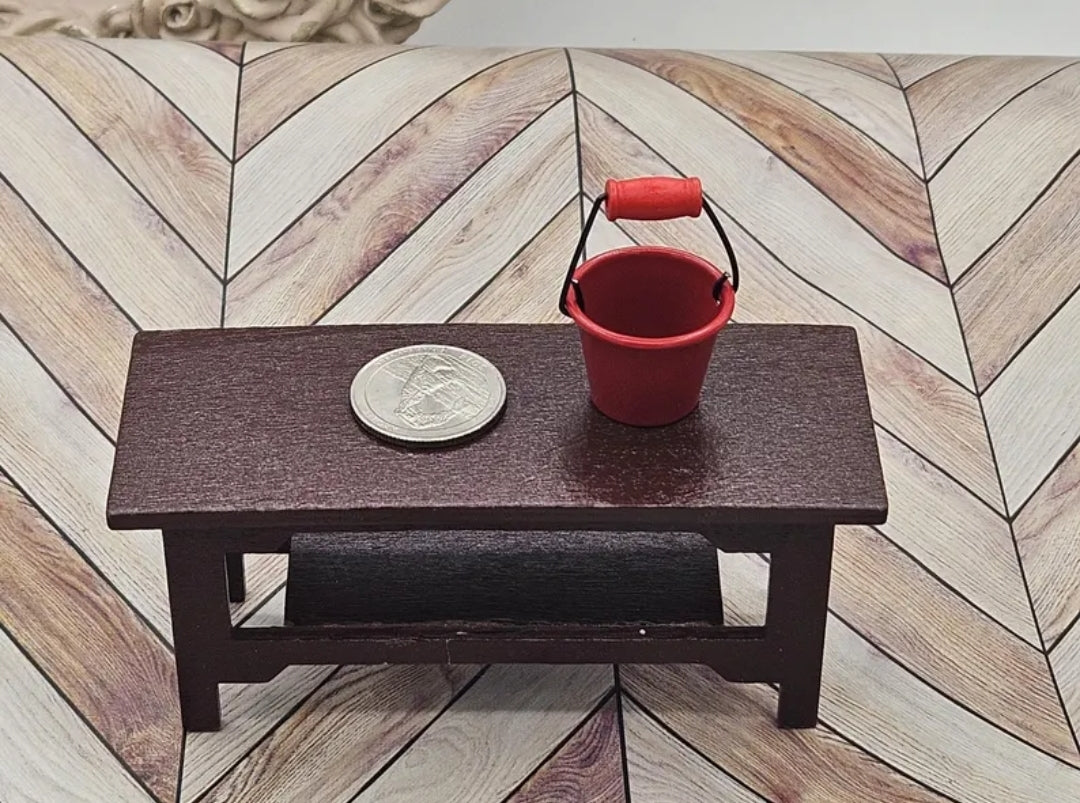 1:12 Scale Dollhouse Miniature Red Bucket