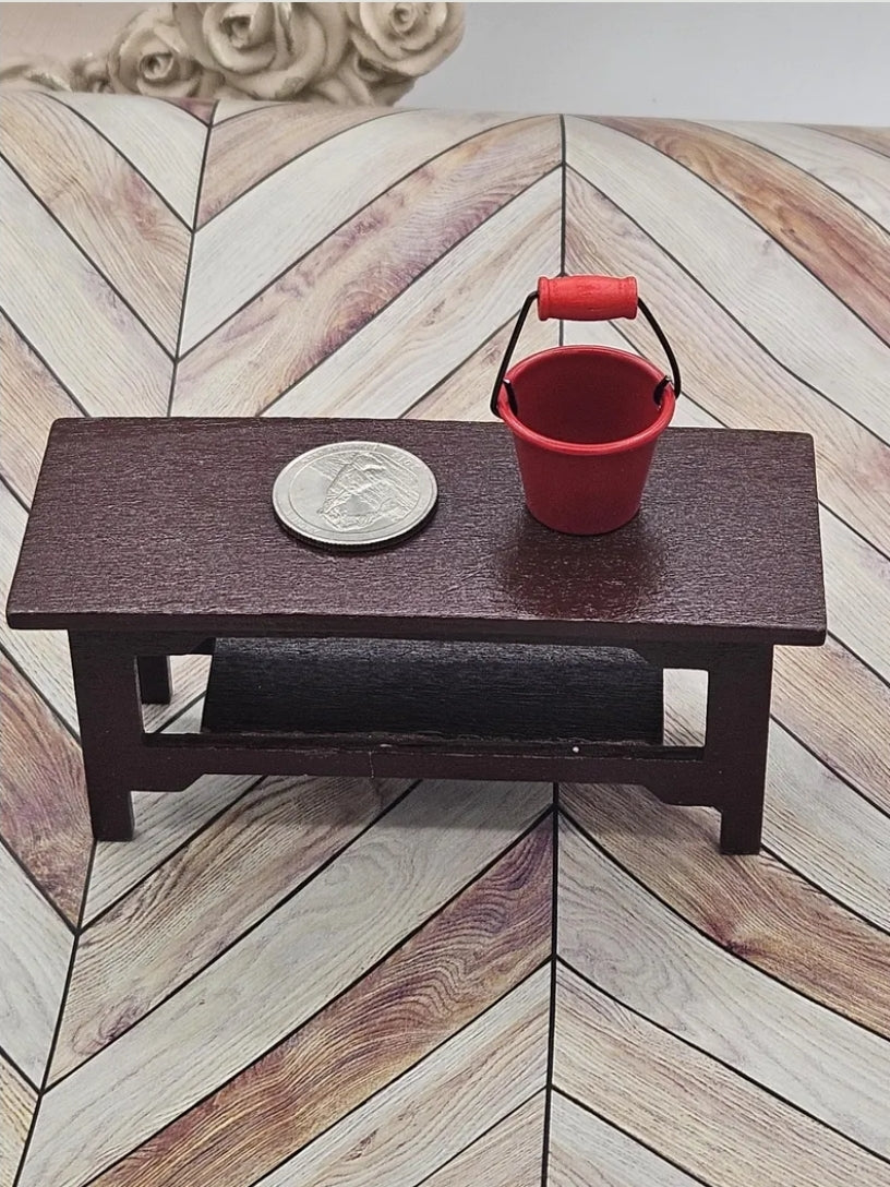 1:12 Scale Dollhouse Miniature Red Bucket