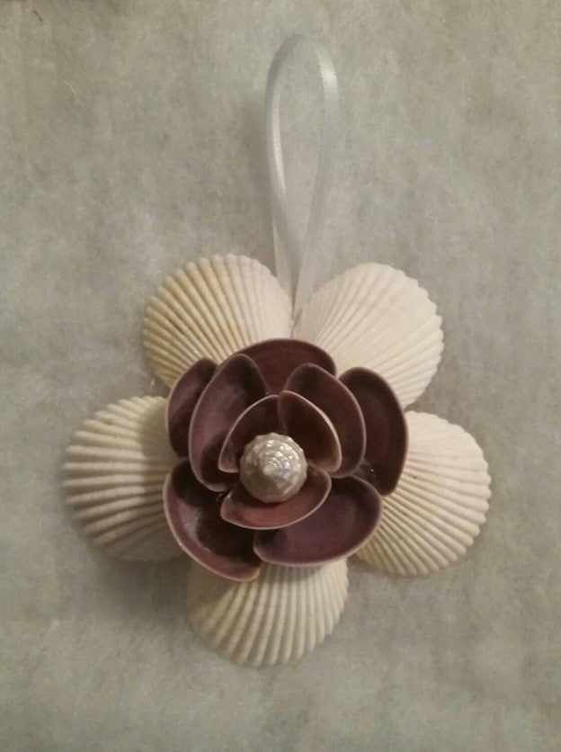 Seashell Flower Christmas Ornament I Seashell Christmas Ornament I Seashell Flower I Coastal Ornament