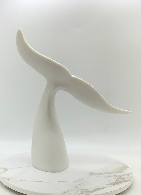 What A Tail | Wavy Whale Tail Decoration | Relaxing Calming Whale Tail | Coastal Decor | Peaceful Resin Carved Whale Tail