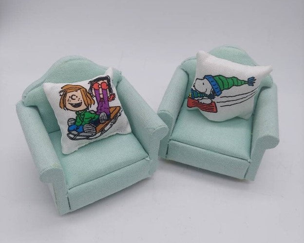 1 Pc. Dollhouse Miniature Christmas Pillows | Holiday Miniature Pillows | The Gang 1:12 Scale Christmas Pillows