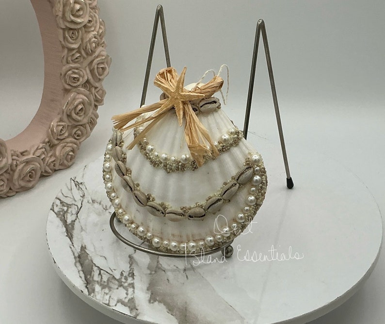 Clam Shell Christmas Ornament I Coastal Christmas Ornament I Scallop Clam Ornament I Seashell Christmas Ornament