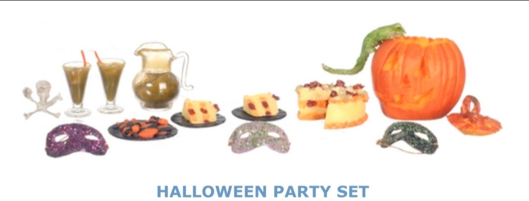 Miniature Halloween Party I Miniature Party To Go I Miniature Party I Miniature Doll Celebration I Miniature Dollhouse Cocktails 1:12 Scale