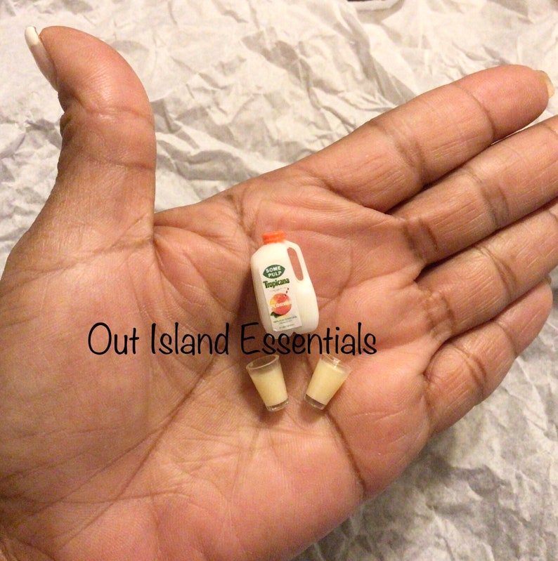 Miniature Orange Juice I Miniature Gallon Of Orange Juice I 1:12 Scale Jug Of Orange Juice I Miniature Drink