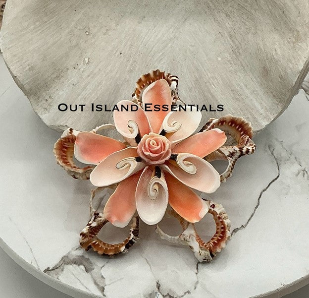 Rubita Rose Snowflake Or Cross | Seashell Ornament | Seashell Christmas Ornament | Shell Cross | Coastal Ornaments | Coastal Christmas