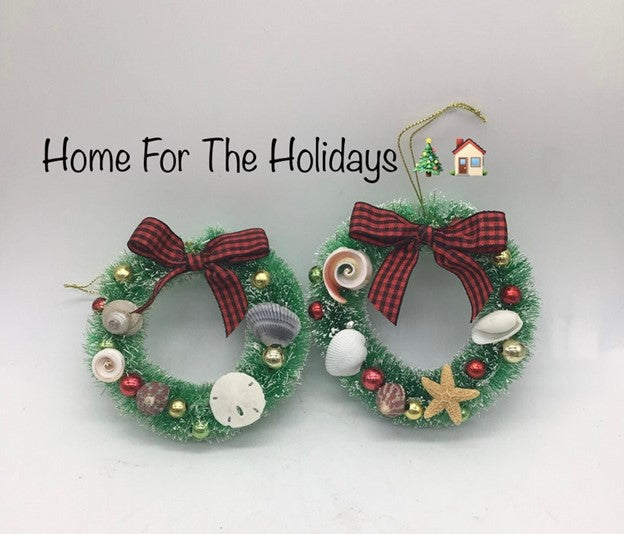 Seashell Wreath I Mini Shell Wreath I Seashell Ornaments I Coastal Christmas I Coastal Decor I Shell Wreath I Mini Wreath I Coastal Wreath