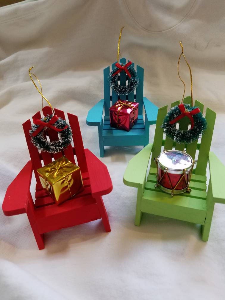 Adirondack Chair Beach Ornament, Adirondack Chair Christmas Ornament