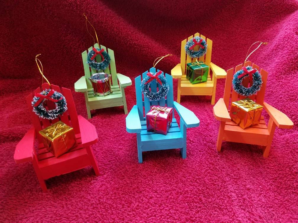 Adirondack Chair Beach Ornament, Adirondack Chair Christmas Ornament