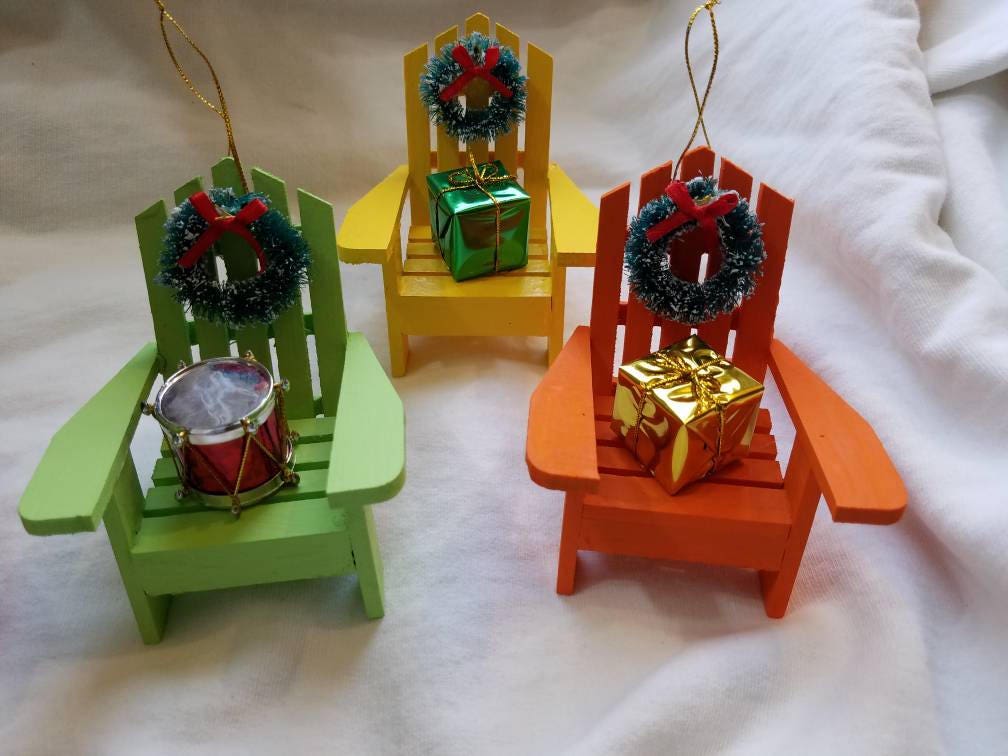 Adirondack Chair Beach Ornament, Adirondack Chair Christmas Ornament