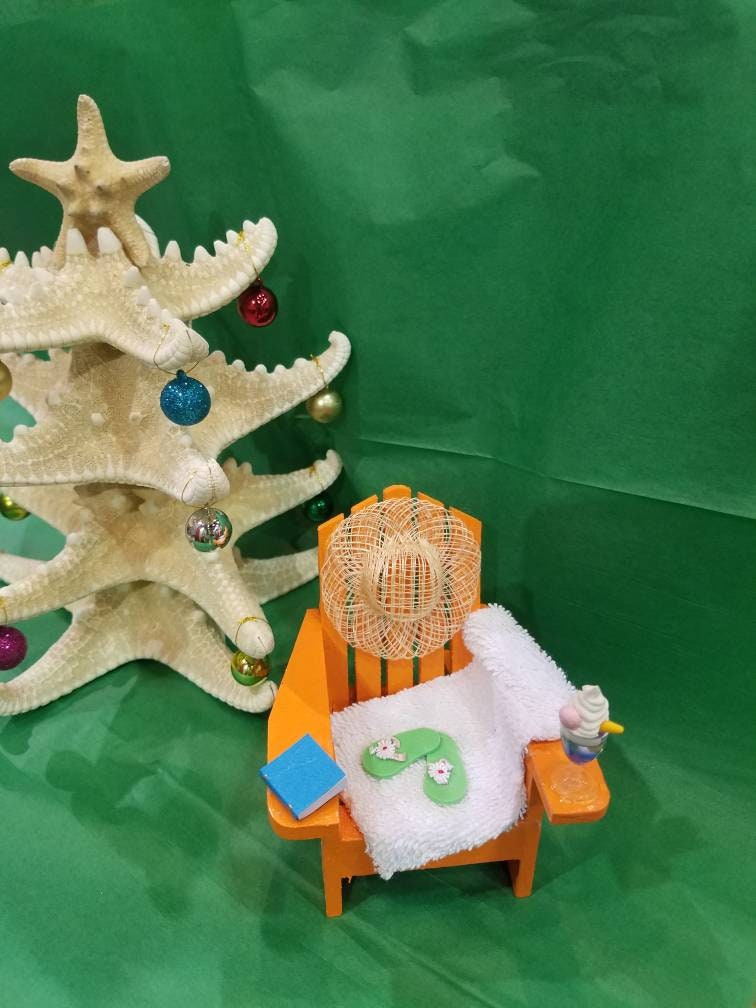 Adirondack Beach Christmas Ornaments, Adirondack Chair Christmas Ornaments
