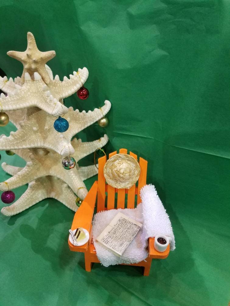 Adirondack Beach Christmas Ornaments, Adirondack Chair Christmas Ornaments