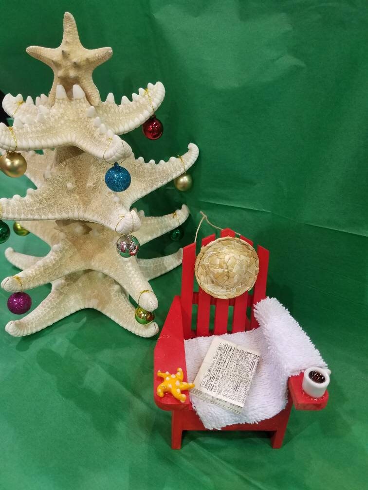 Adirondack Beach Christmas Ornaments, Adirondack Chair Christmas Ornaments