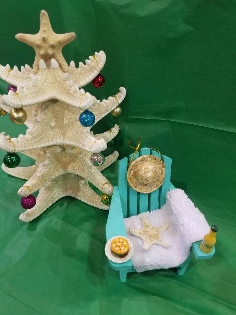 Adirondack Beach Christmas Ornaments, Adirondack Chair Christmas Ornaments