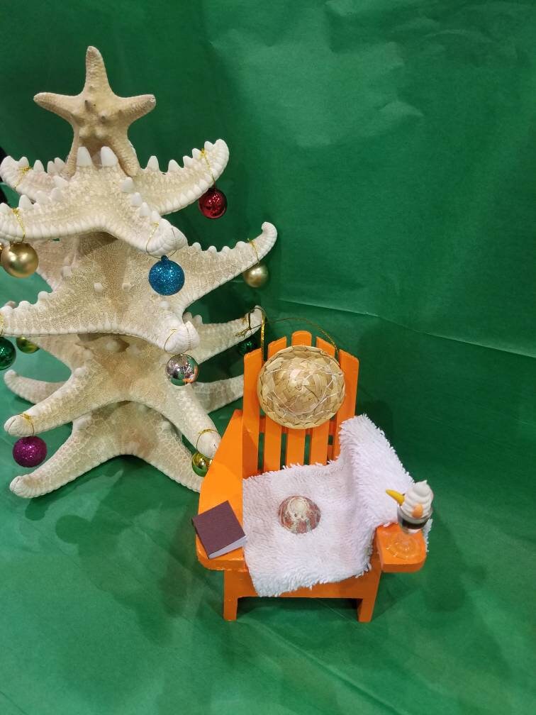Adirondack Beach Christmas Ornaments, Adirondack Chair Christmas Ornaments