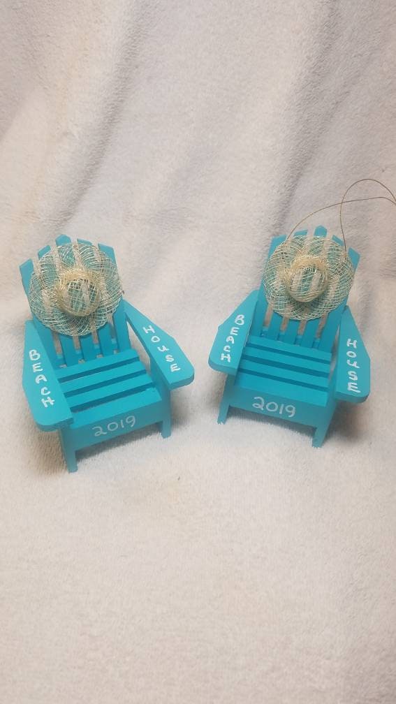 Adirondack Chair Beach Ornament, Adirondack Chair Christmas Ornament