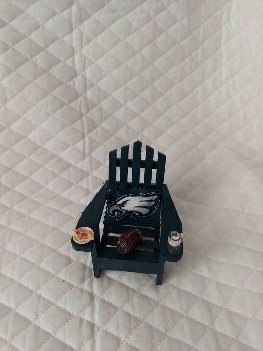 Eagles Ornament I NFL Christmas Ornament, Adirondack Chair Christmas Ornament I Philadelphia Eagles Christmas Ornament I Coastal Christmas