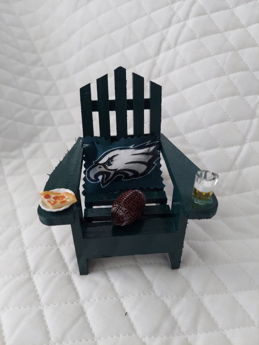 Eagles Ornament I NFL Christmas Ornament, Adirondack Chair Christmas Ornament I Philadelphia Eagles Christmas Ornament I Coastal Christmas