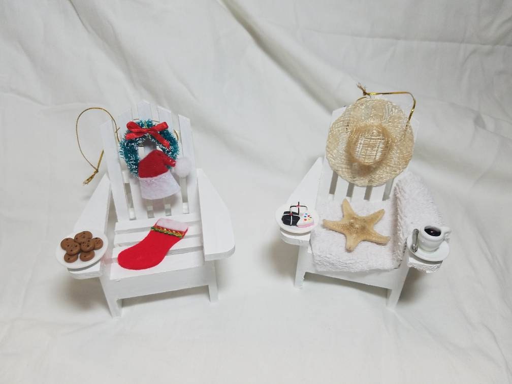 Adirondack Beach Ornament, Adirondack Chair Christmas Ornament