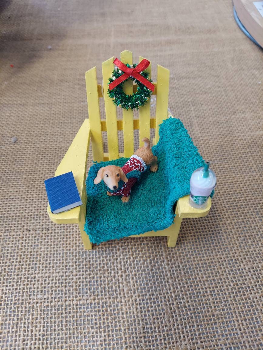 Adirondack Christmas Beach Ornament, Adirondack Chair Christmas Ornament, Beach Chair Christmas Ornament