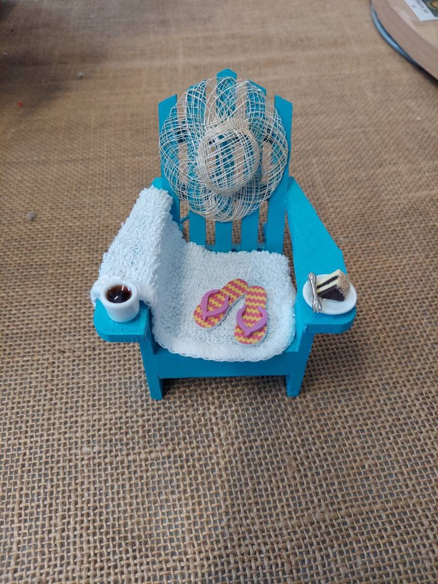 Adirondack Christmas Beach Ornament, Adirondack Chair Christmas Ornament, Beach Chair Christmas Ornament