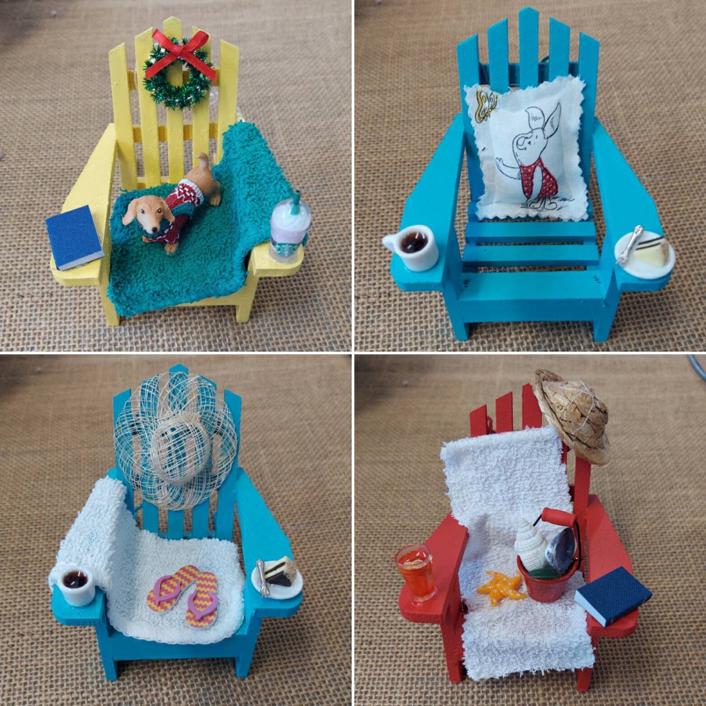 Adirondack Christmas Beach Ornament, Adirondack Chair Christmas Ornament, Beach Chair Christmas Ornament