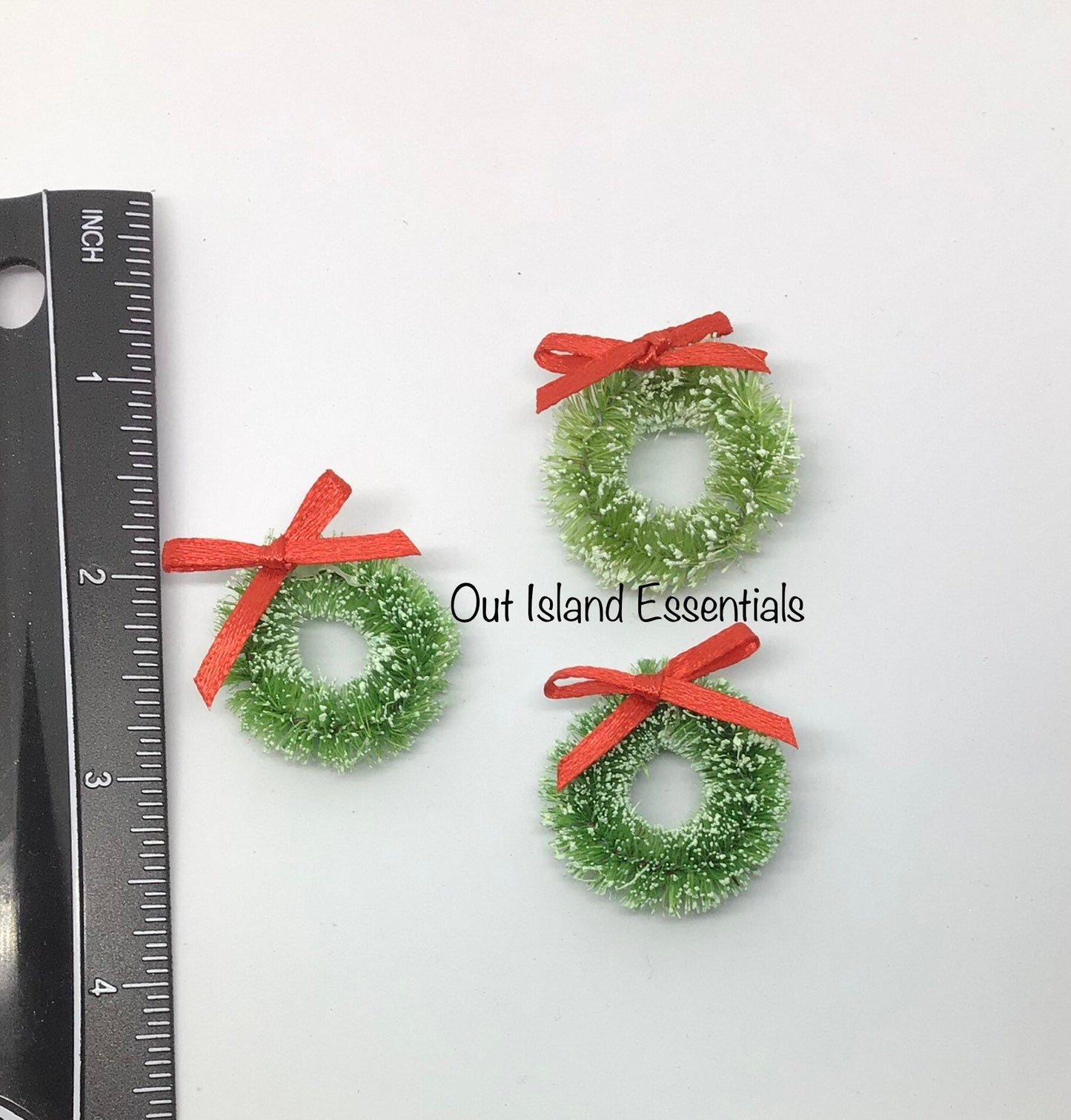 3 pcs Dollhouse Christmas Wreaths, Miniature Dollhouse Wreath 1:12-scale