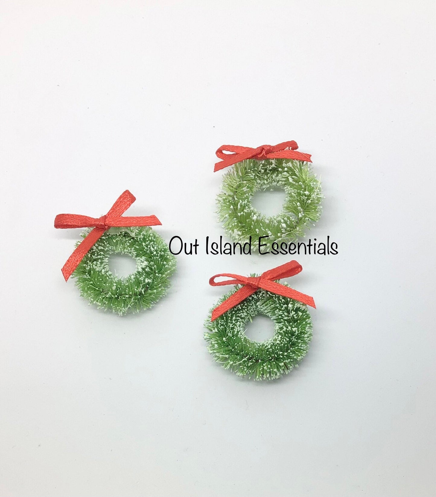 3 pcs Dollhouse Christmas Wreaths, Miniature Dollhouse Wreath 1:12-scale
