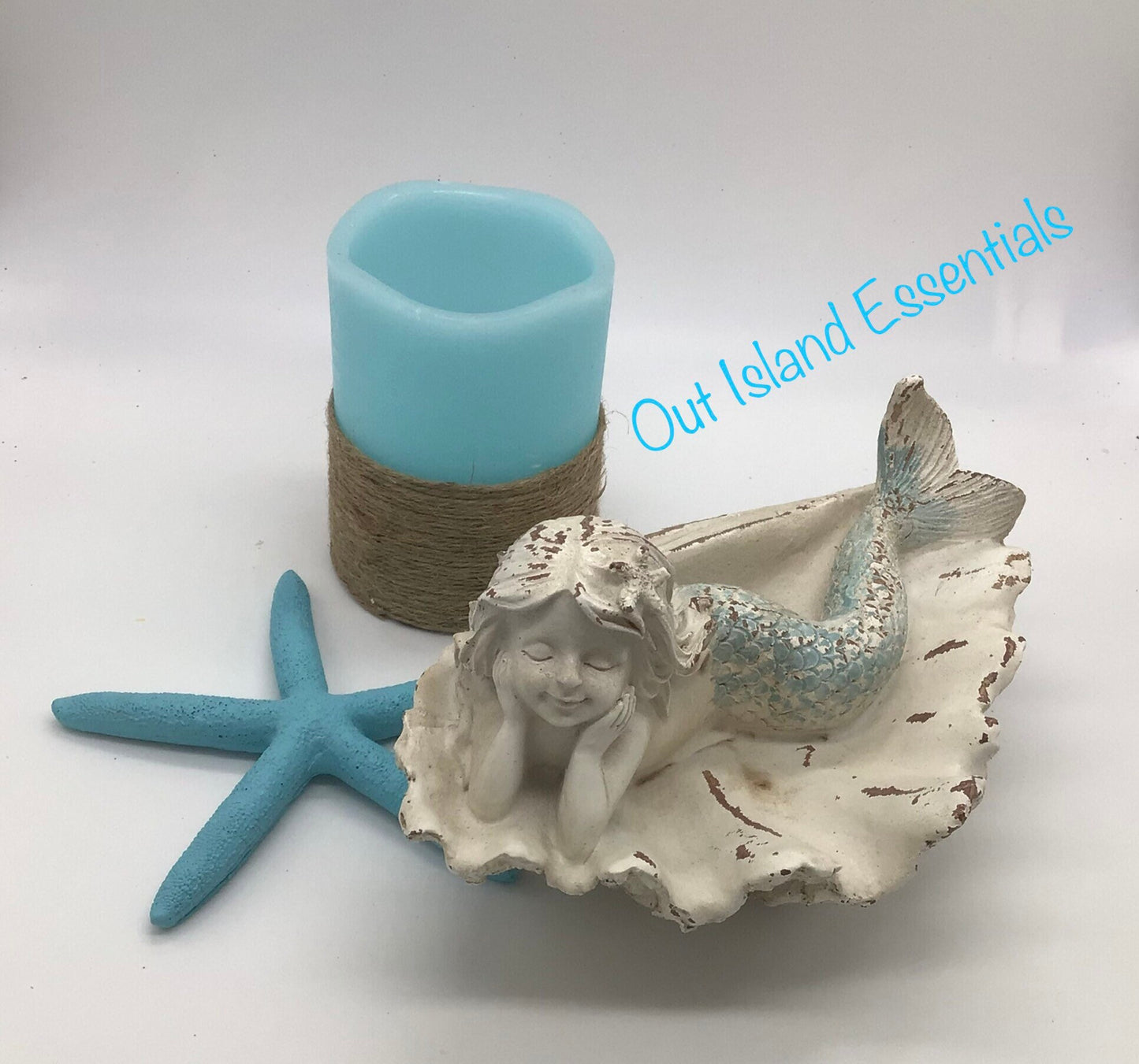 Mermaid In A Clam Shell Statue, Daydreaming Mermaid, Relaxing Little Mermaid