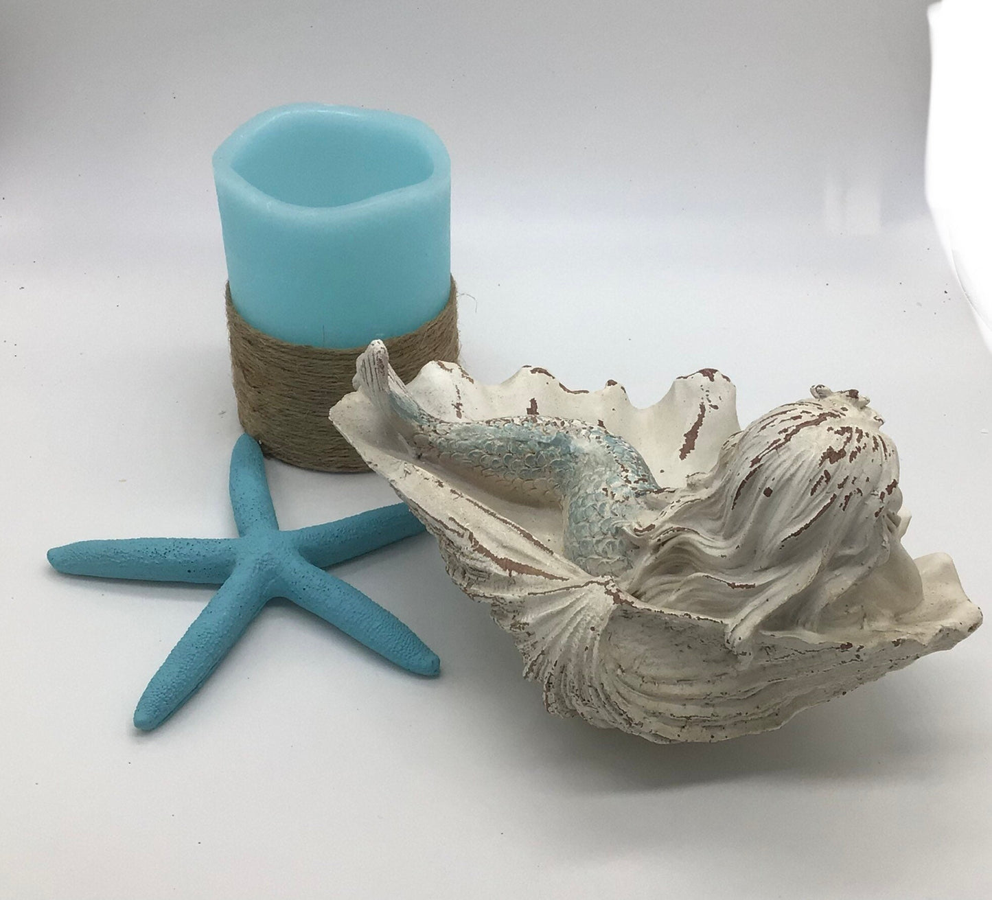 Mermaid In A Clam Shell Statue, Daydreaming Mermaid, Relaxing Little Mermaid