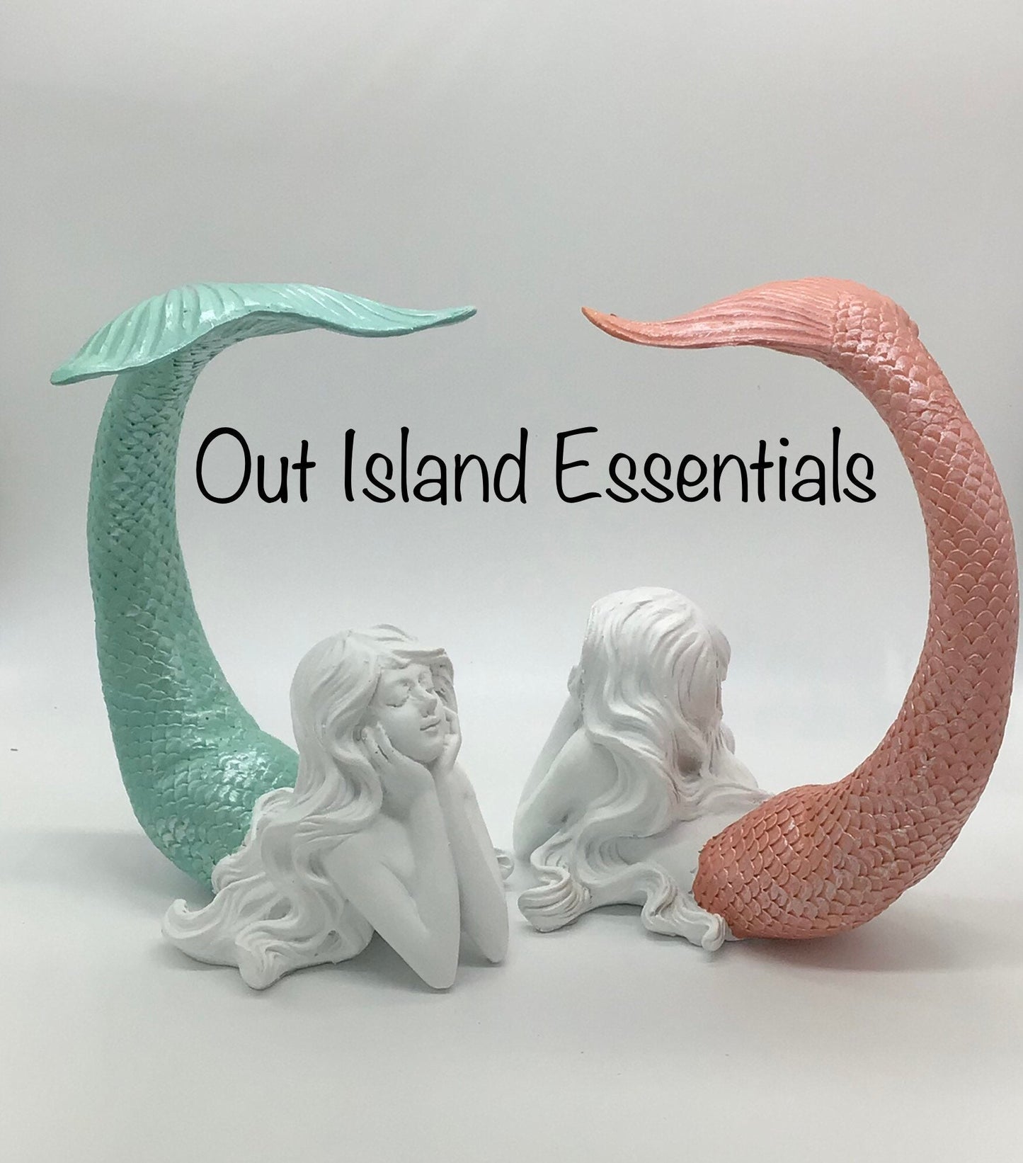 Tail Up Mermaid Statue | Mermaid Decoration | Daydreaming Mermaid | Fancy Tail Mermaid
